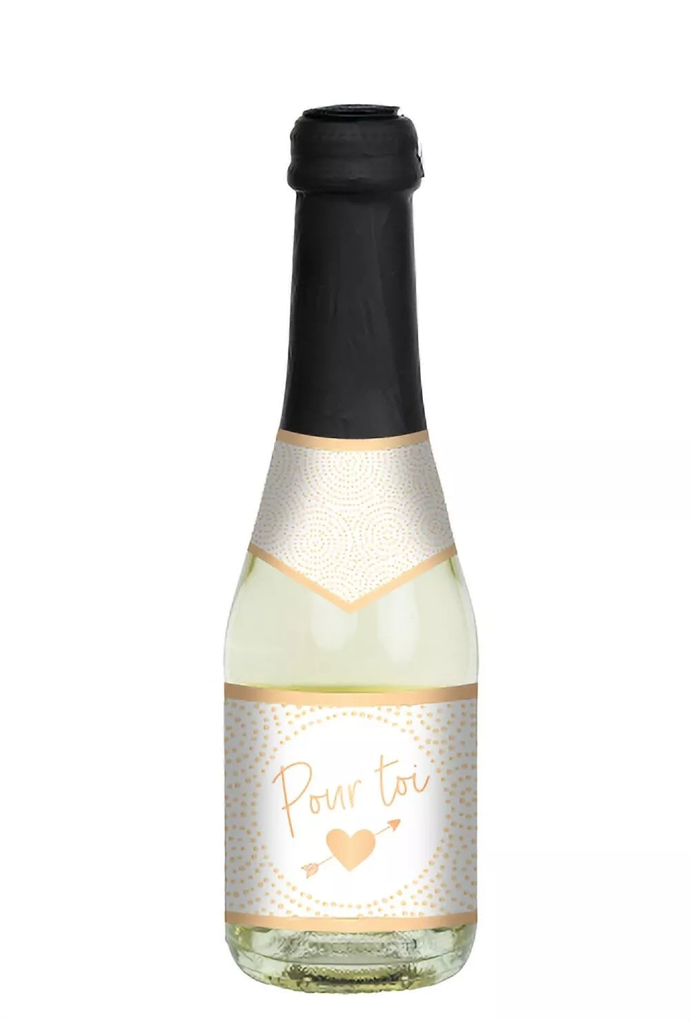 Petite bouteille de vin pétillant "Pour toi !" - 0,2l