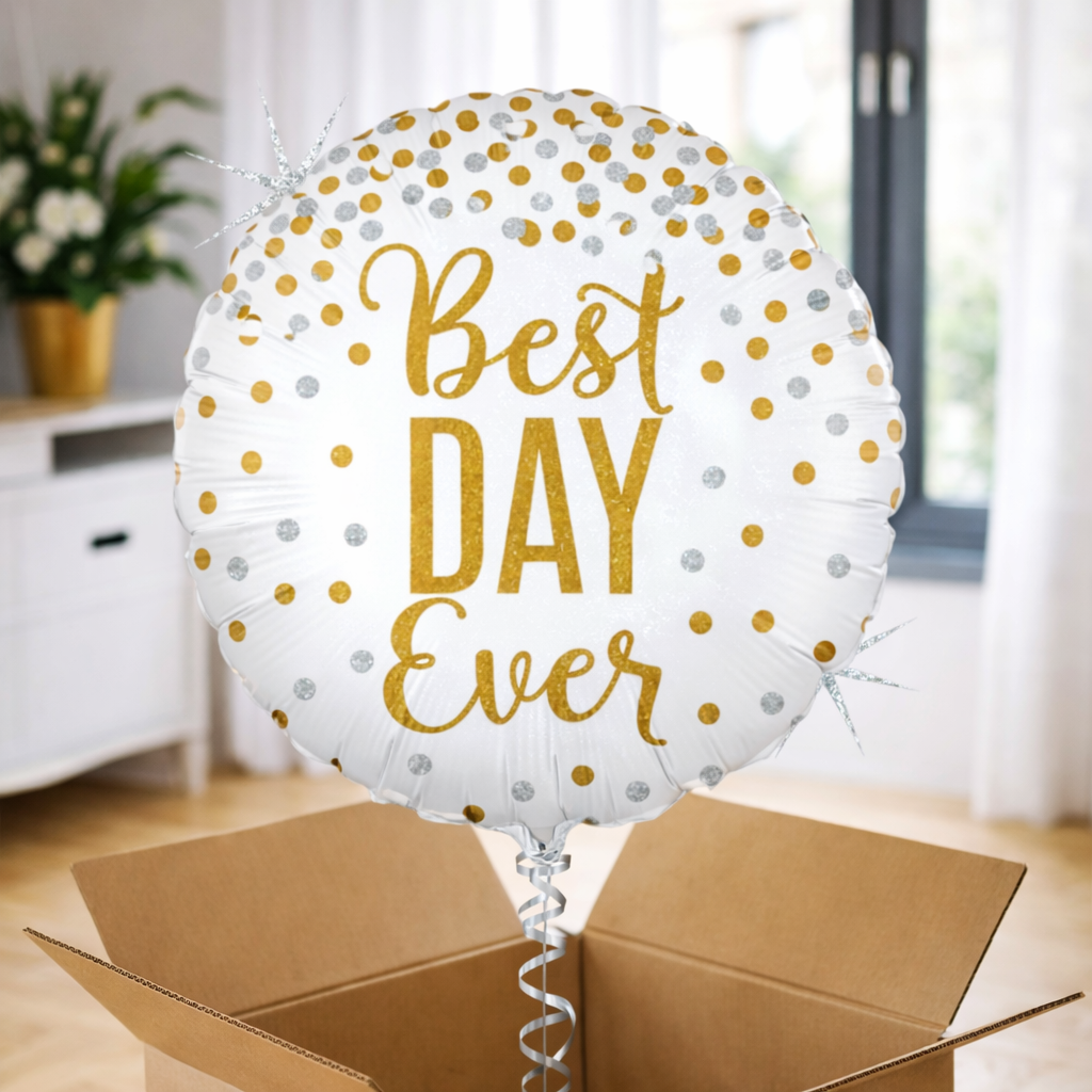 Ballon hélium "Best day ever"
