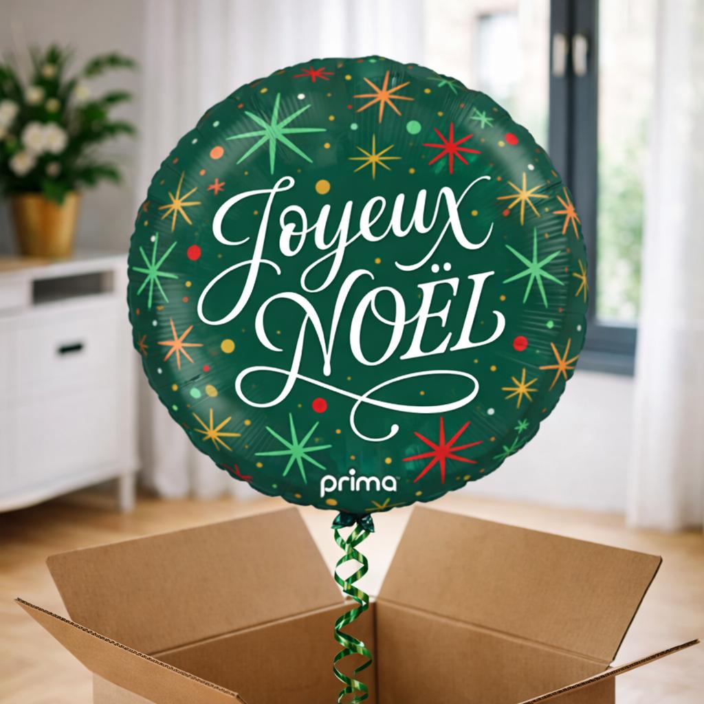 Ballon hélium "Joyeux Noël" - Vert