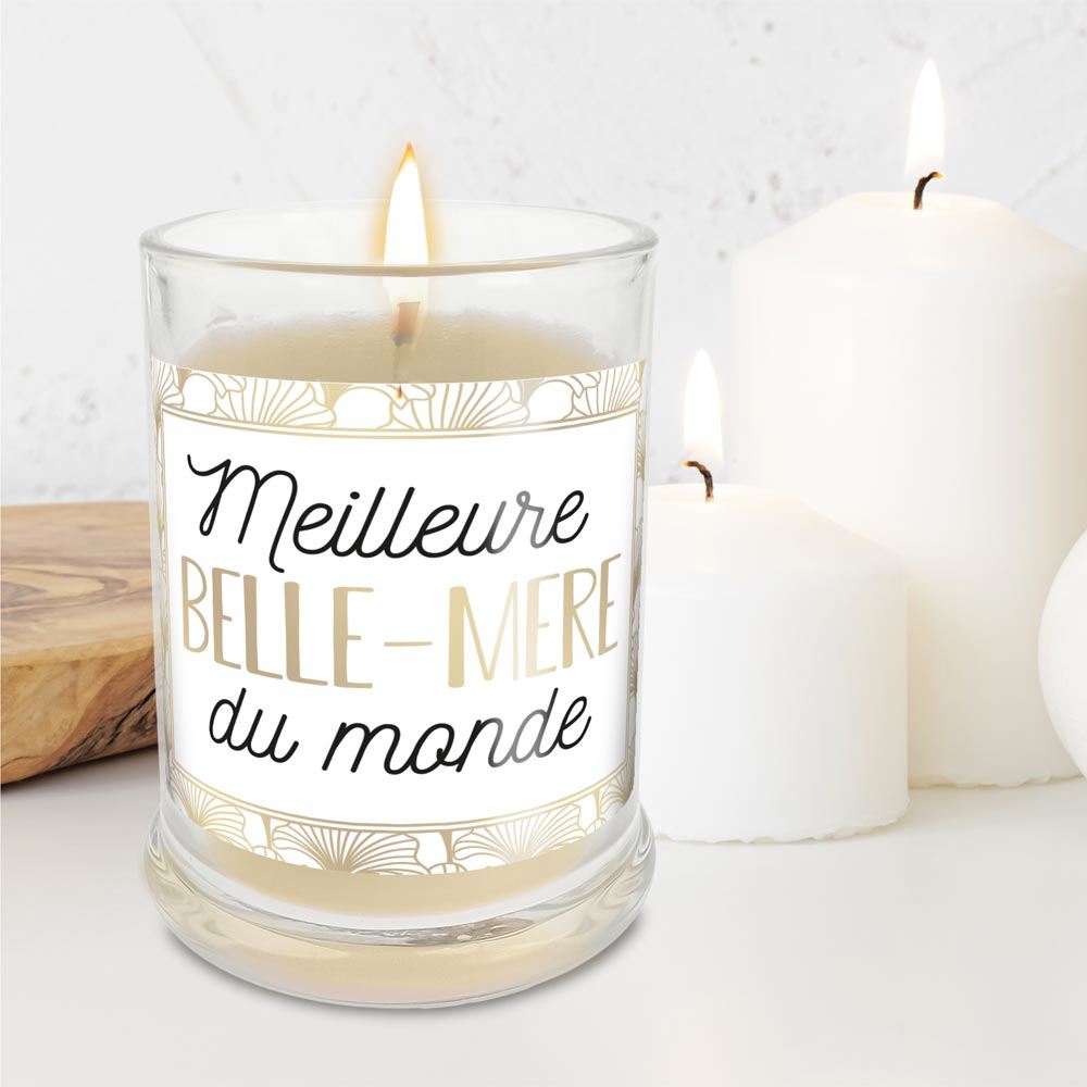 Bougie en verre Meilleure belle-mère du monde