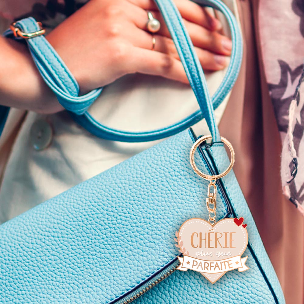 Porte clés "Chérie plus que parfaite"