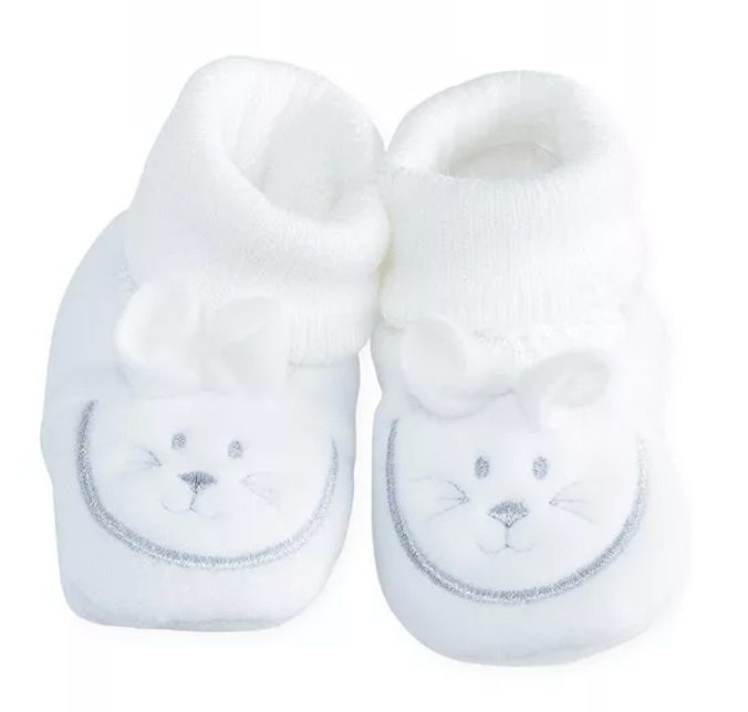 Chaussons de naissance 1 mois "Tête de lapin"