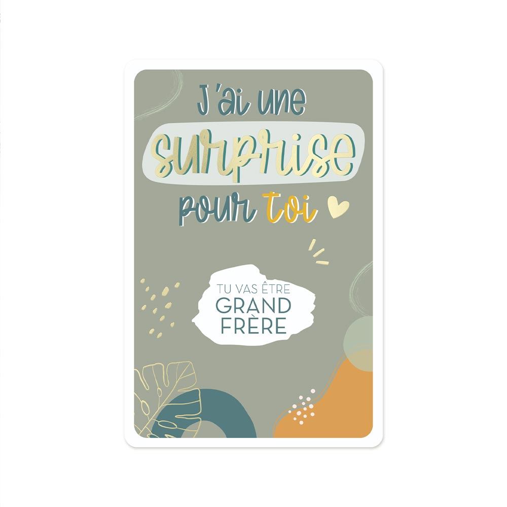 Carte à gratter annonce : "Tu vas être grand frère"