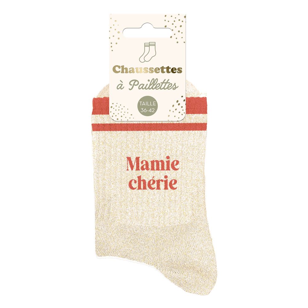 Chaussettes "Mamie chérie" / Taille unique : 36-42
