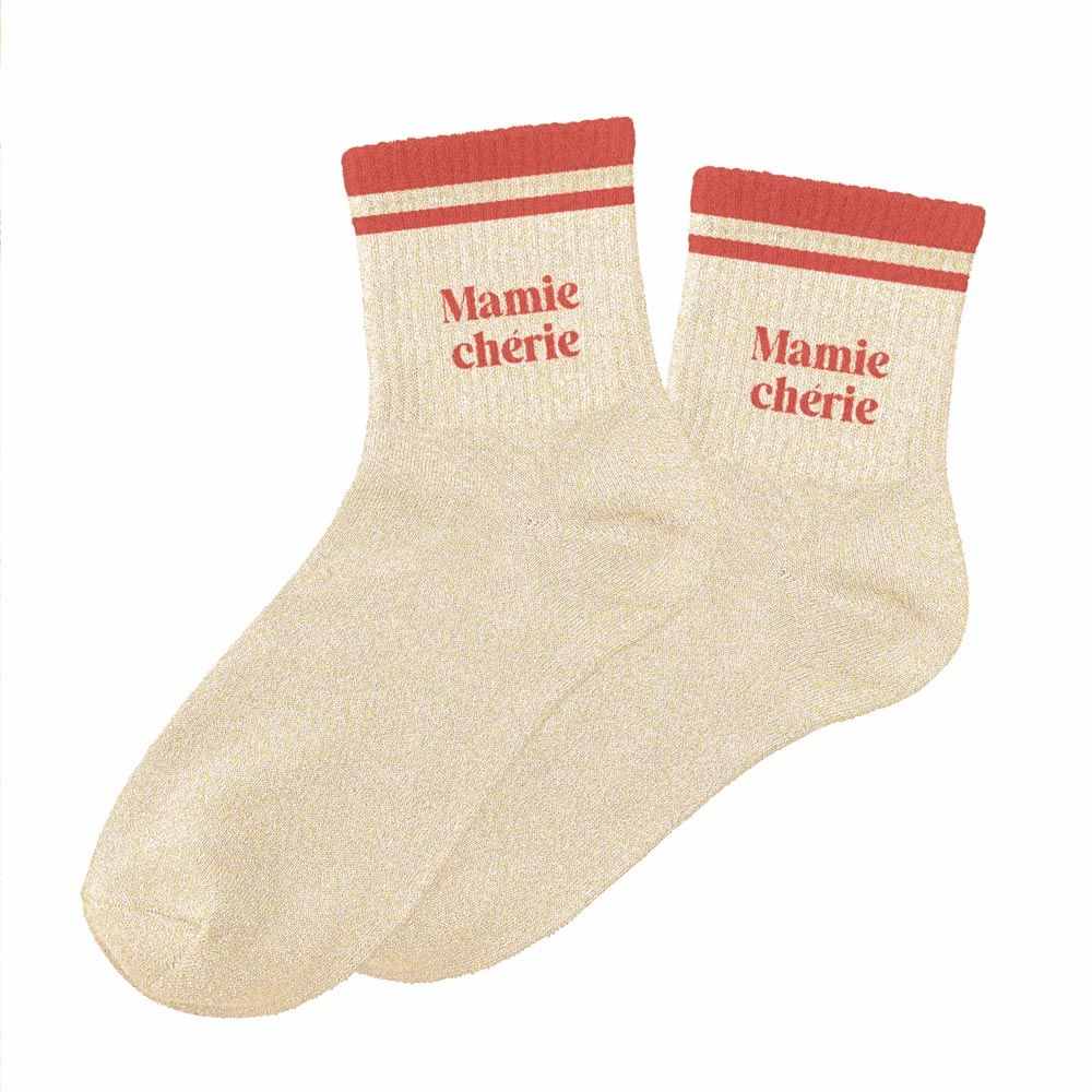Chaussettes "Mamie chérie" / Taille unique : 36-42