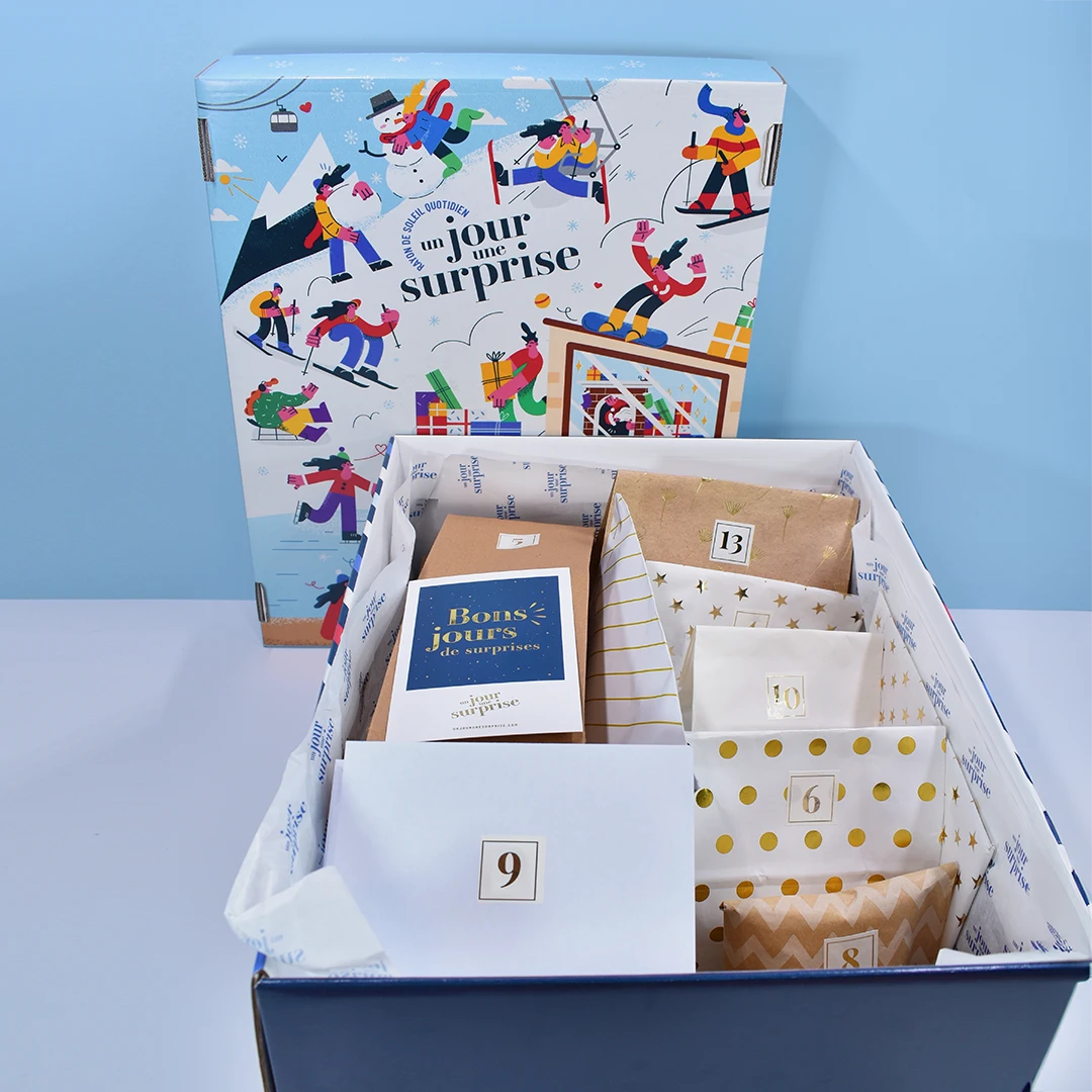 Box "Ski en folie" avec 1 cadeau par jour