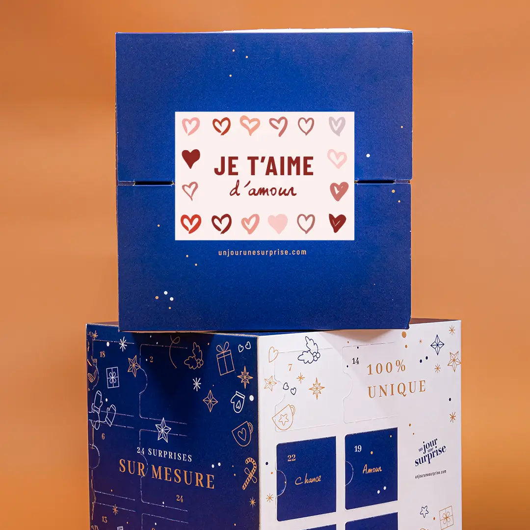 Calendrier de l'avent Je Tâaime D'amour Ă personnaliser