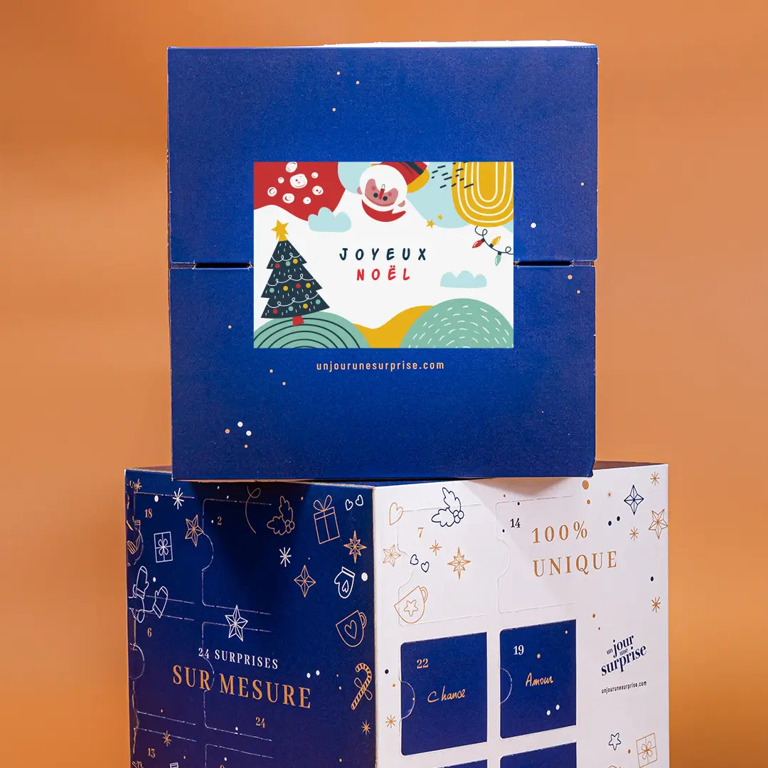 Calendrier de l'avent cube Joyeux Noël à personnaliser