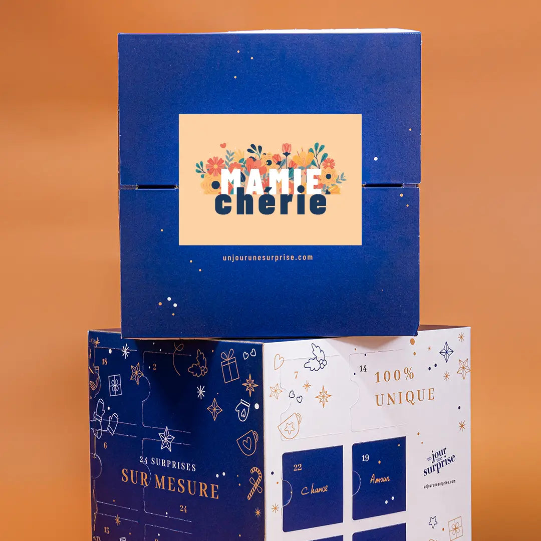 Calendrier de l'avent cube Mamie à personnaliser