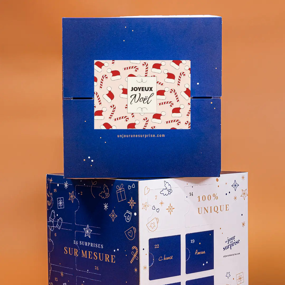 Calendrier de l'avent cube Joyeux Noël à personnaliser