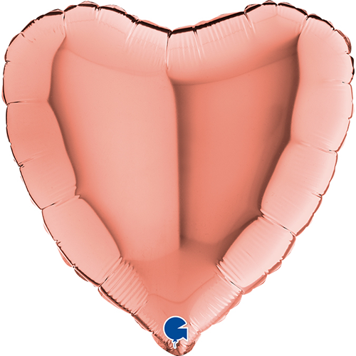 Ballon hélium coeur rose gold