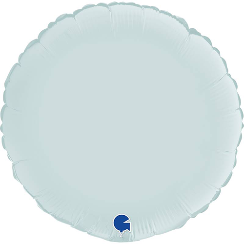 Ballon hélium rond bleu satiné