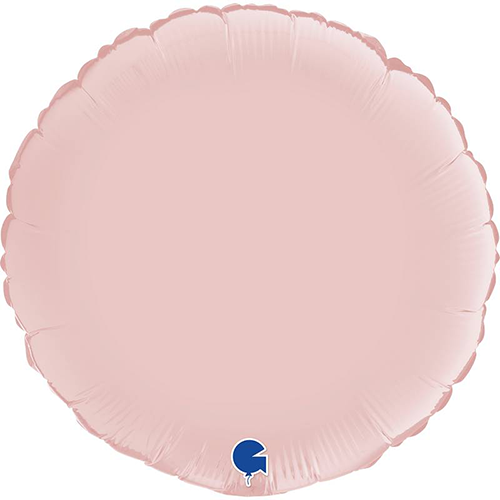 Ballon hélium rond rose satiné