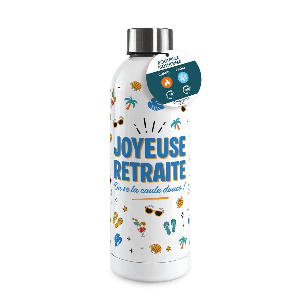 Gourde isotherme "Joyeuse Retraite"