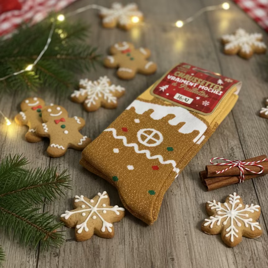 Chaussettes de Noël à paillettes pour femme au choix / Taille unique : 36-42