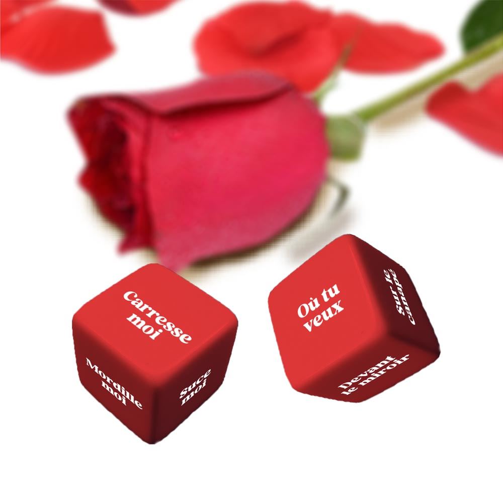 Jeu de couple - Dés coquins rouges