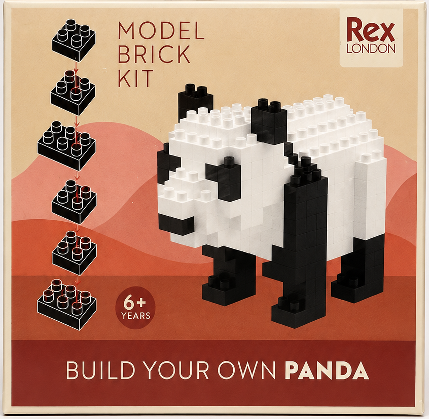 Mini kit de construction en briques - Tyrannosaure / Panda (119 pcs)