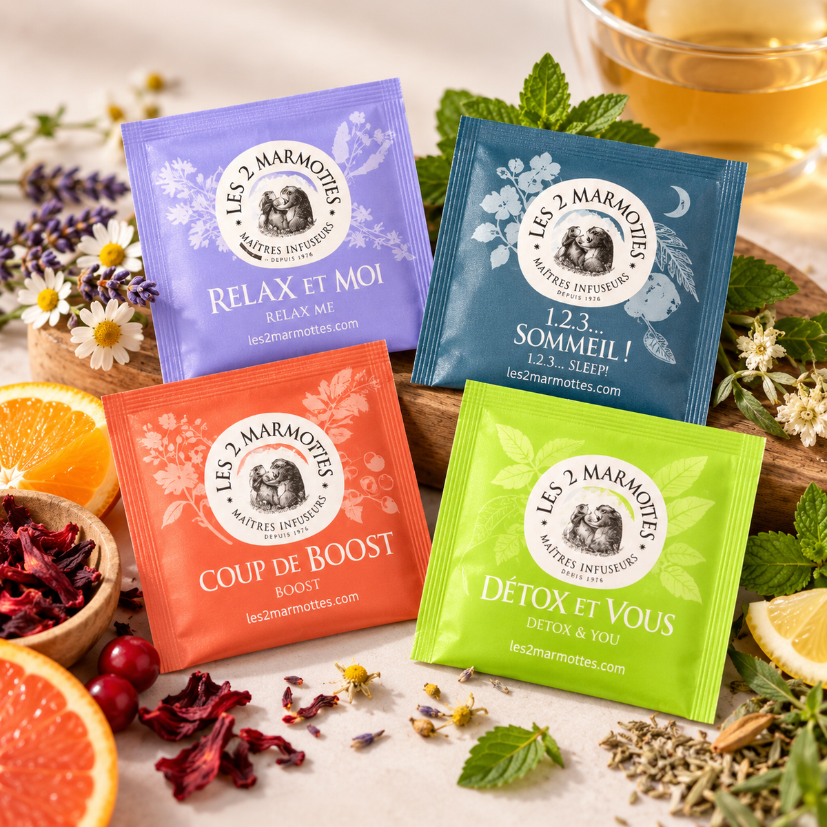 Sachets de thés & infusions aux messages originaux
