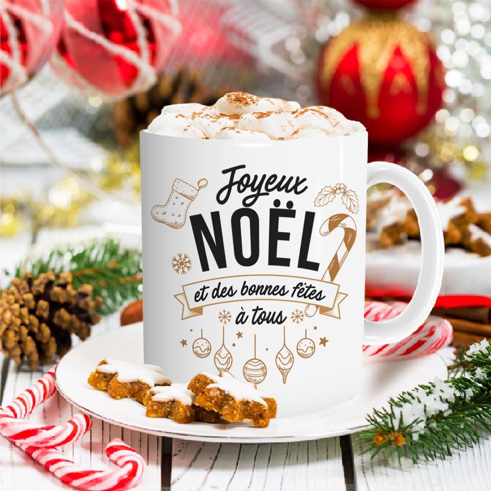 Mug "Joyeux noël et des bonnes fêtes à tous"