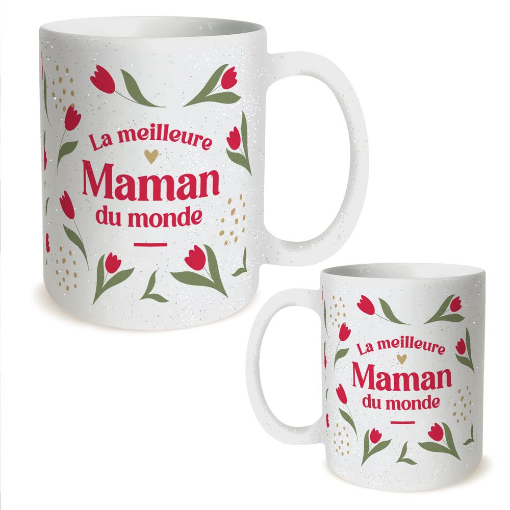 Mug à paillettes "Maman "