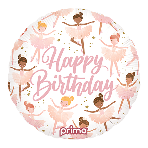Ballon hélium "Happy birthday" ballet