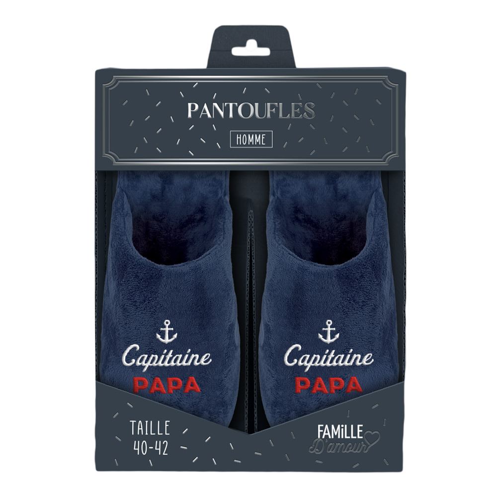 Pantoufles homme "Capitaine papa"