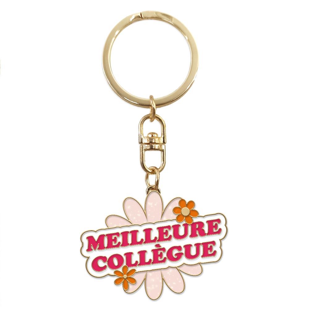 Porte-clés à paillettes "Meilleure collègue"