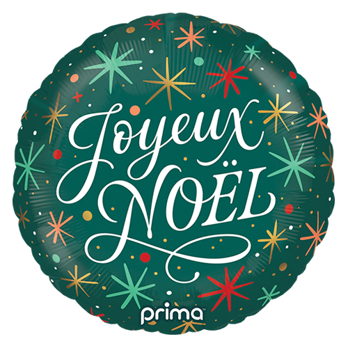 Ballon hélium "Joyeux Noël" - Vert