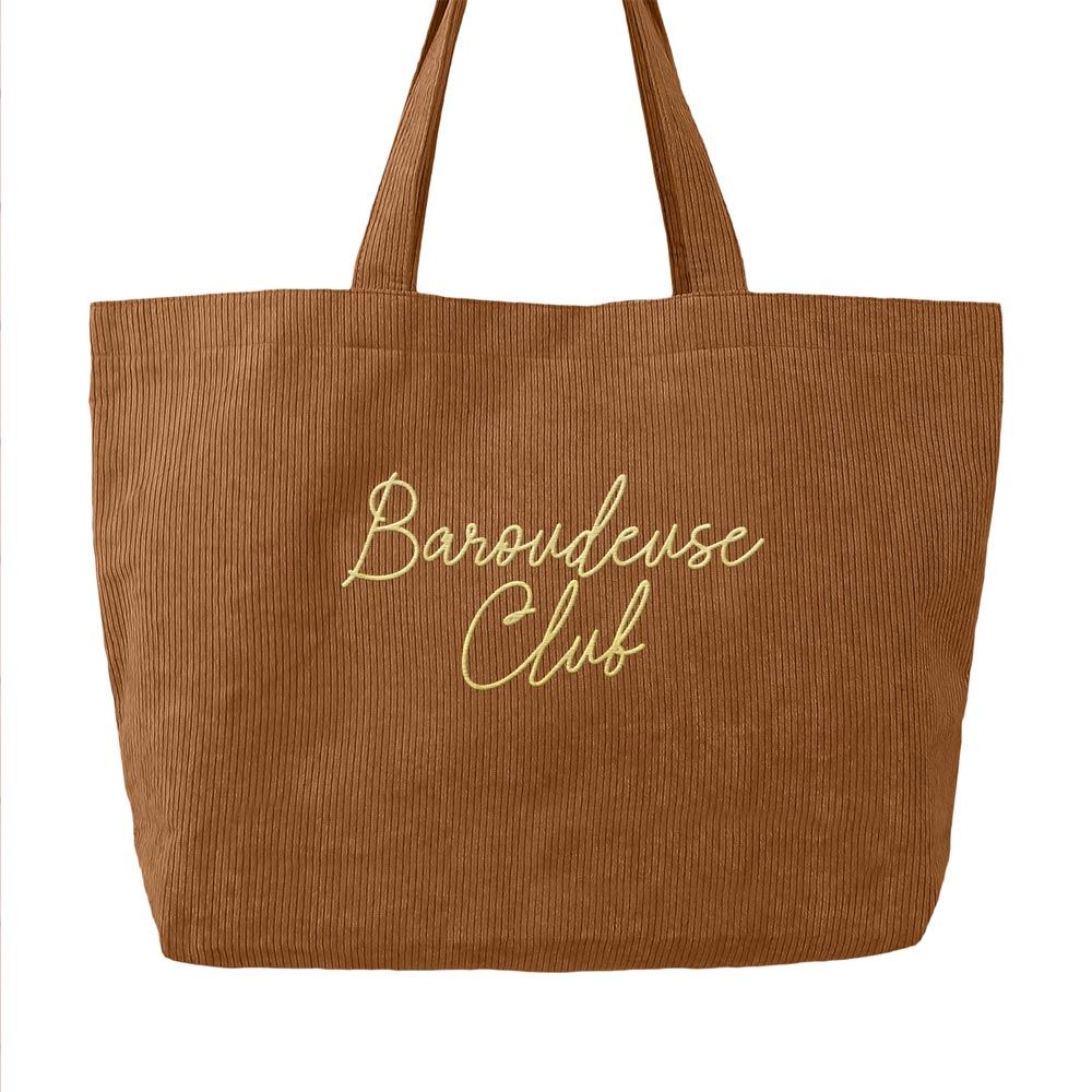 Sac en velours "Baroudeuse Club"