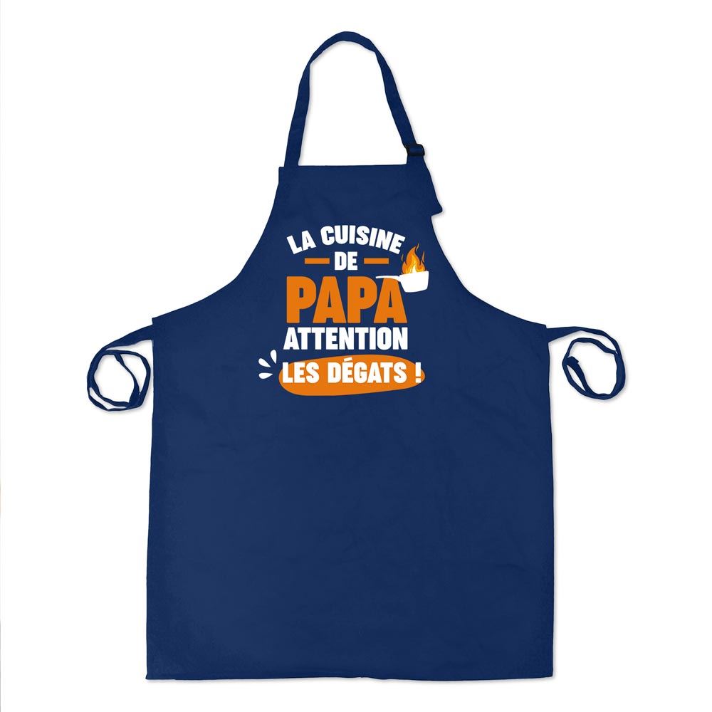 Tablier "La cuisine de papa, attention les dégâts !"