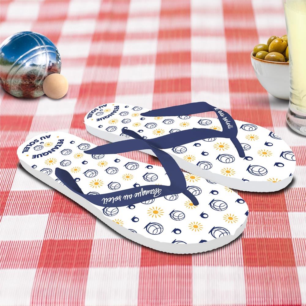 Tongs "Pétanque au soleil" / Taille : 43-45