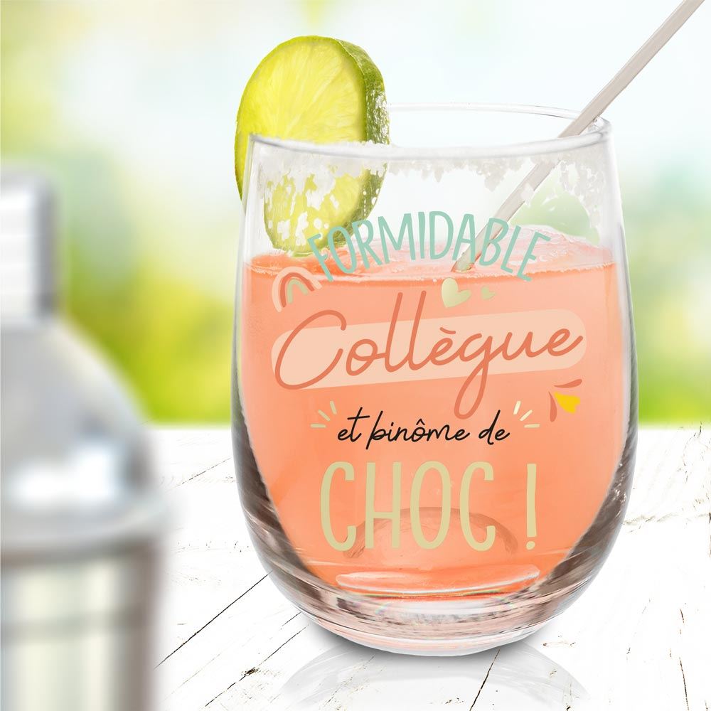 Verre rond “Formidable collègue et binôme de choc !”