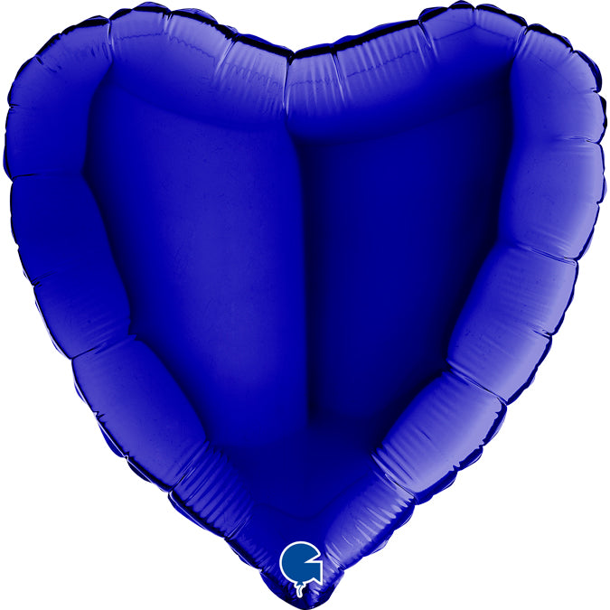 Ballon hélium coeur bleu