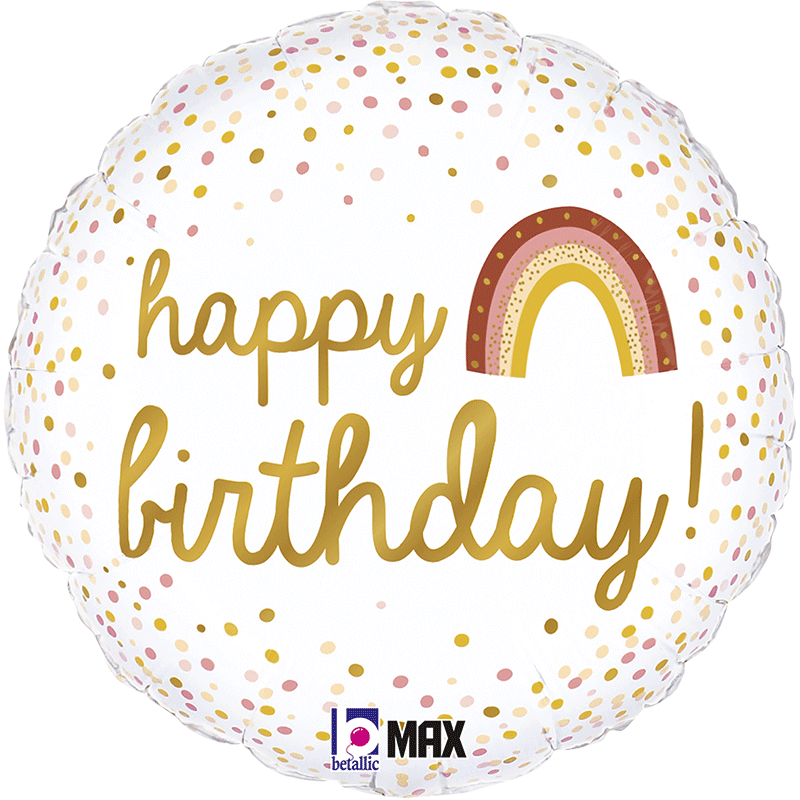 Ballon hélium "Happy Birthday" - Arc-en-ciel