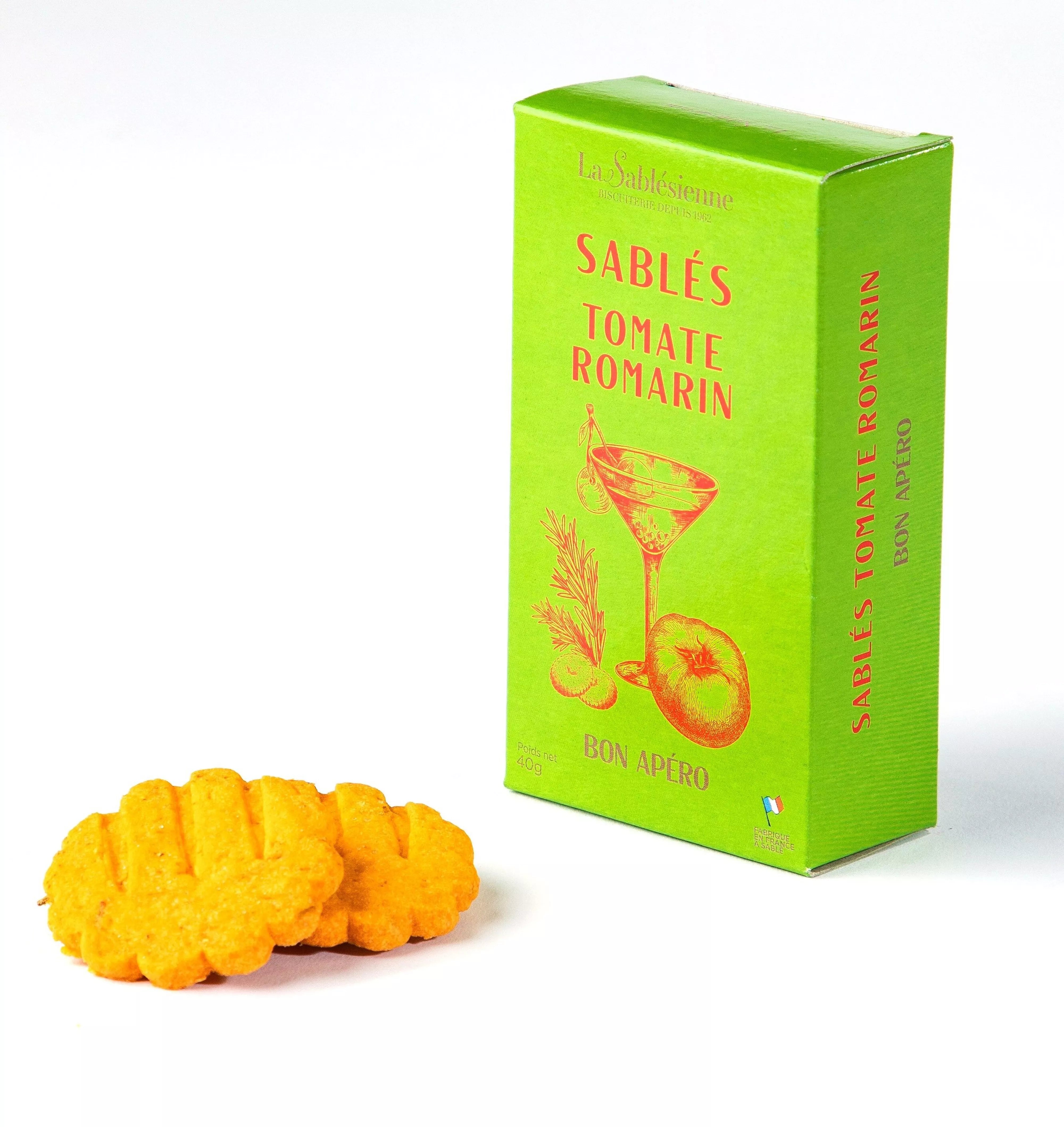 Biscuits sablés apéritif tomate romarin - 40 g