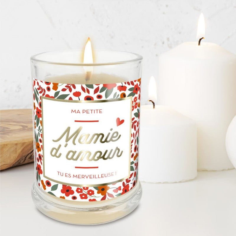 Bougie " Ma petite mamie d’amour tu es merveilleuse"