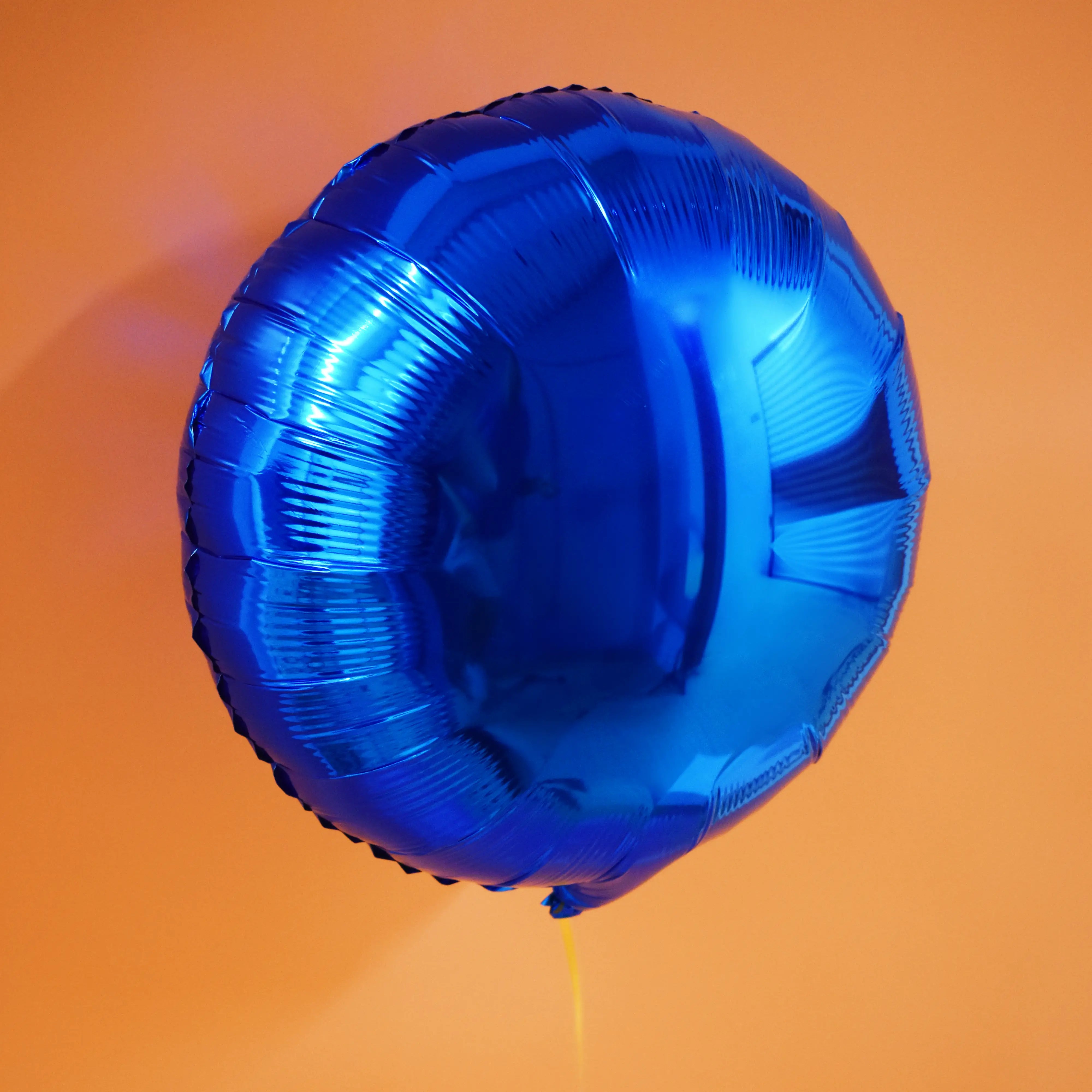 Ballon hélium rond bleu