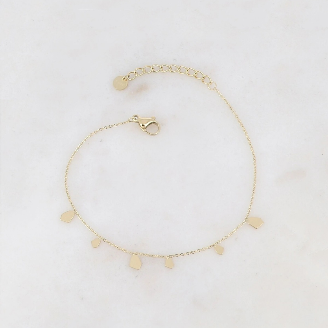Bracelet fin à pampilles géométriques – Doré ou argenté