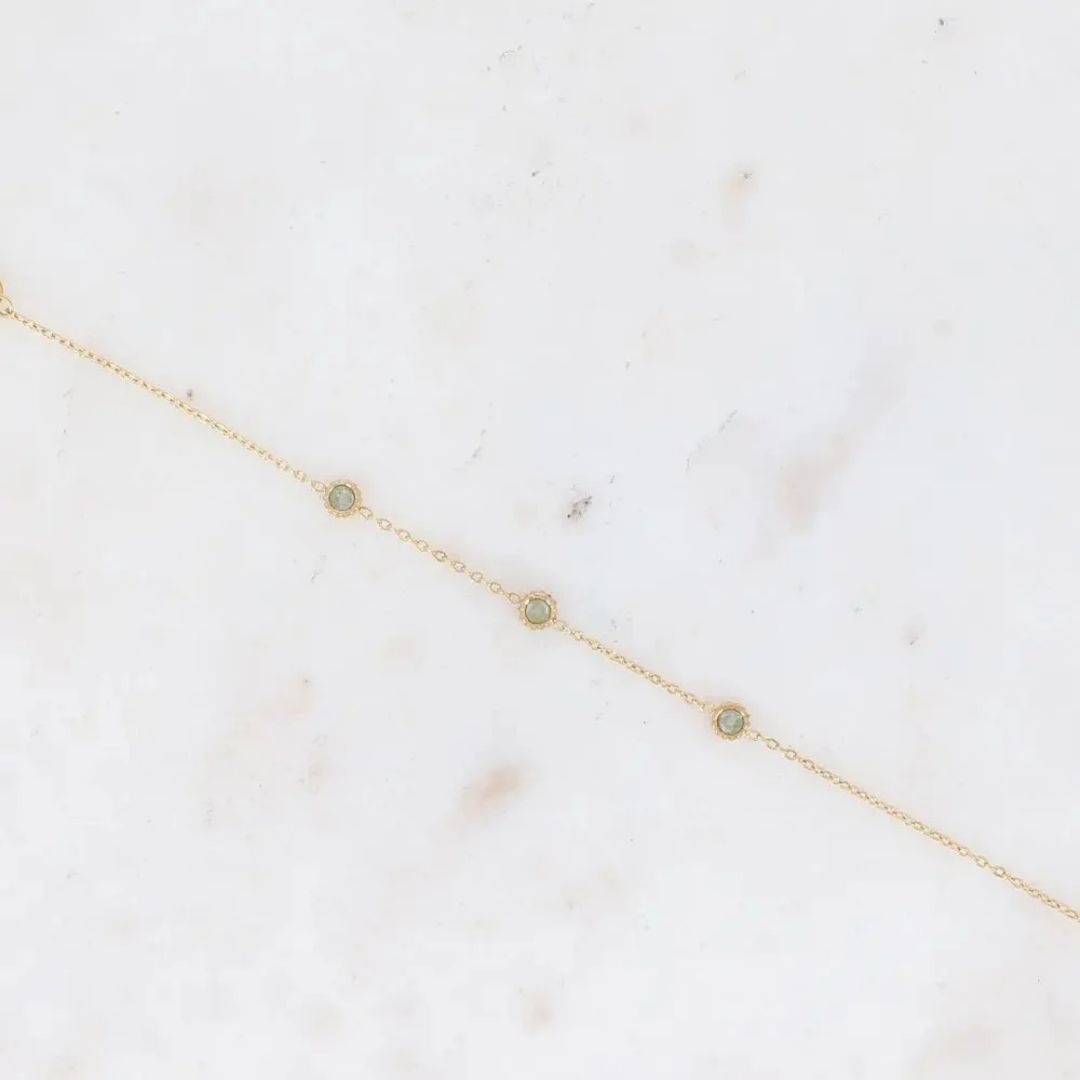 Bracelet fin en acier inoxydable 3 oxydes de zirconium