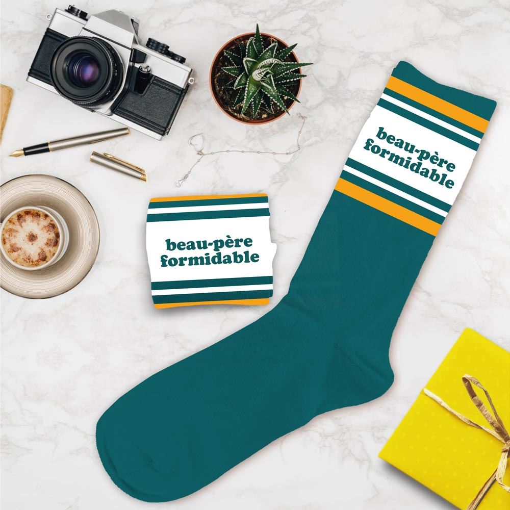 Chaussettes "Beau-père formidable" / Taille unique : 39-45