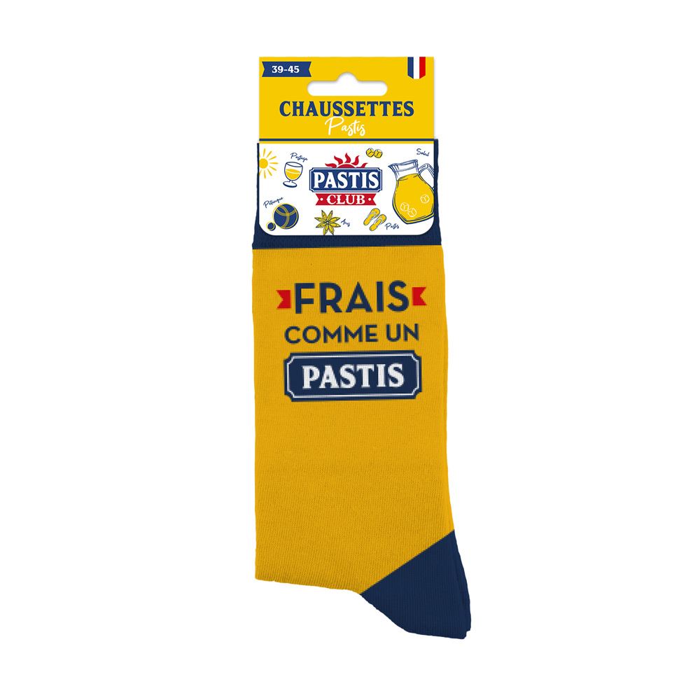 Chaussettes "Frais comme un pastis" / Taille unique : 39-45