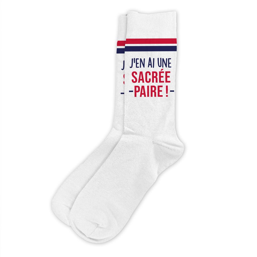 Chaussettes "J'en ai une sacrée paire" / Taille unique : 39-45