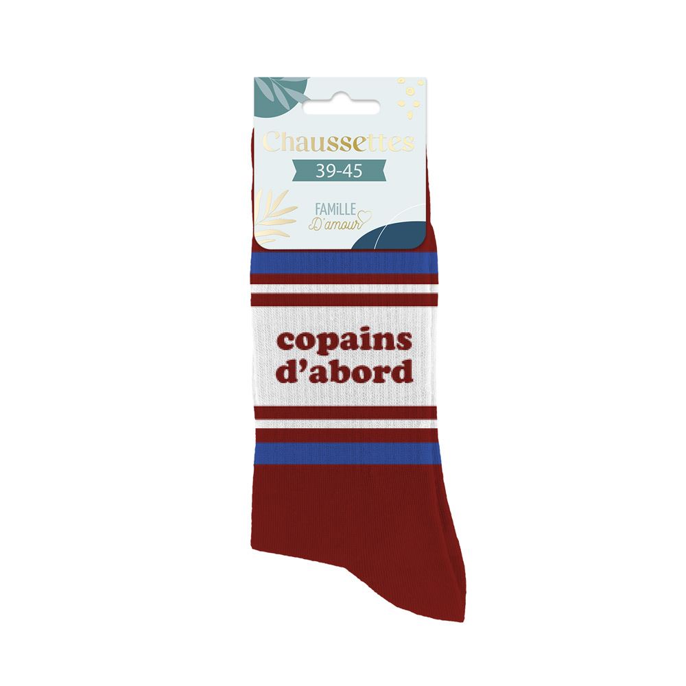 Chaussettes "Copains d'abord" / Taille unique : 39-45