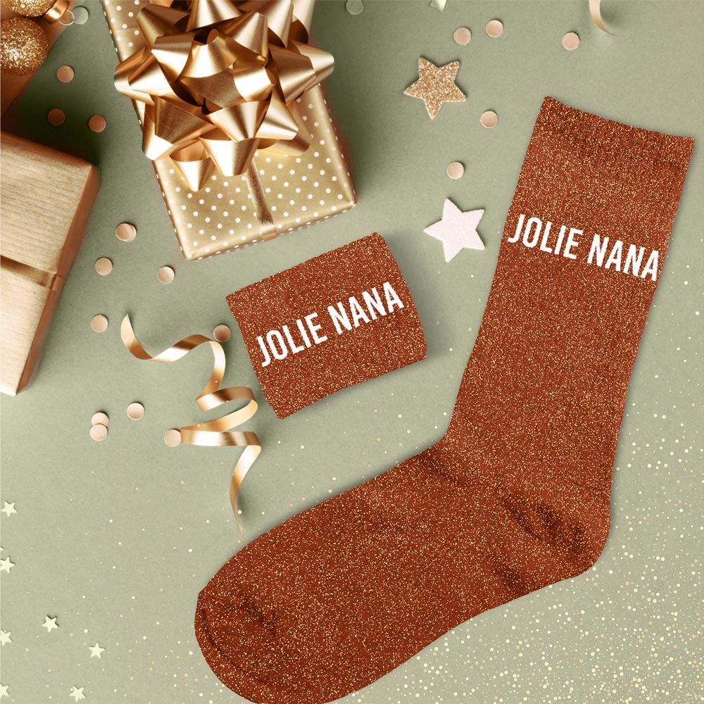 Chaussettes paillettes jolie nana / Taille unique : 36-42