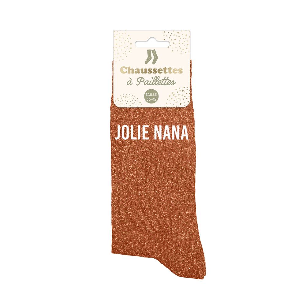 Chaussettes paillettes jolie nana / Taille unique : 36-42