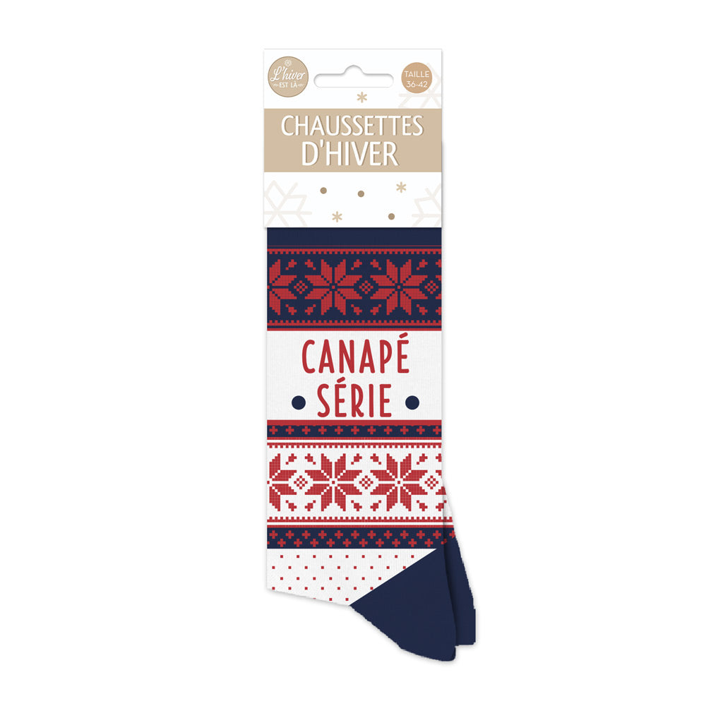 Chaussettes d'hiver de Noël "Canapé Série" femme / Taille unique : 36-42