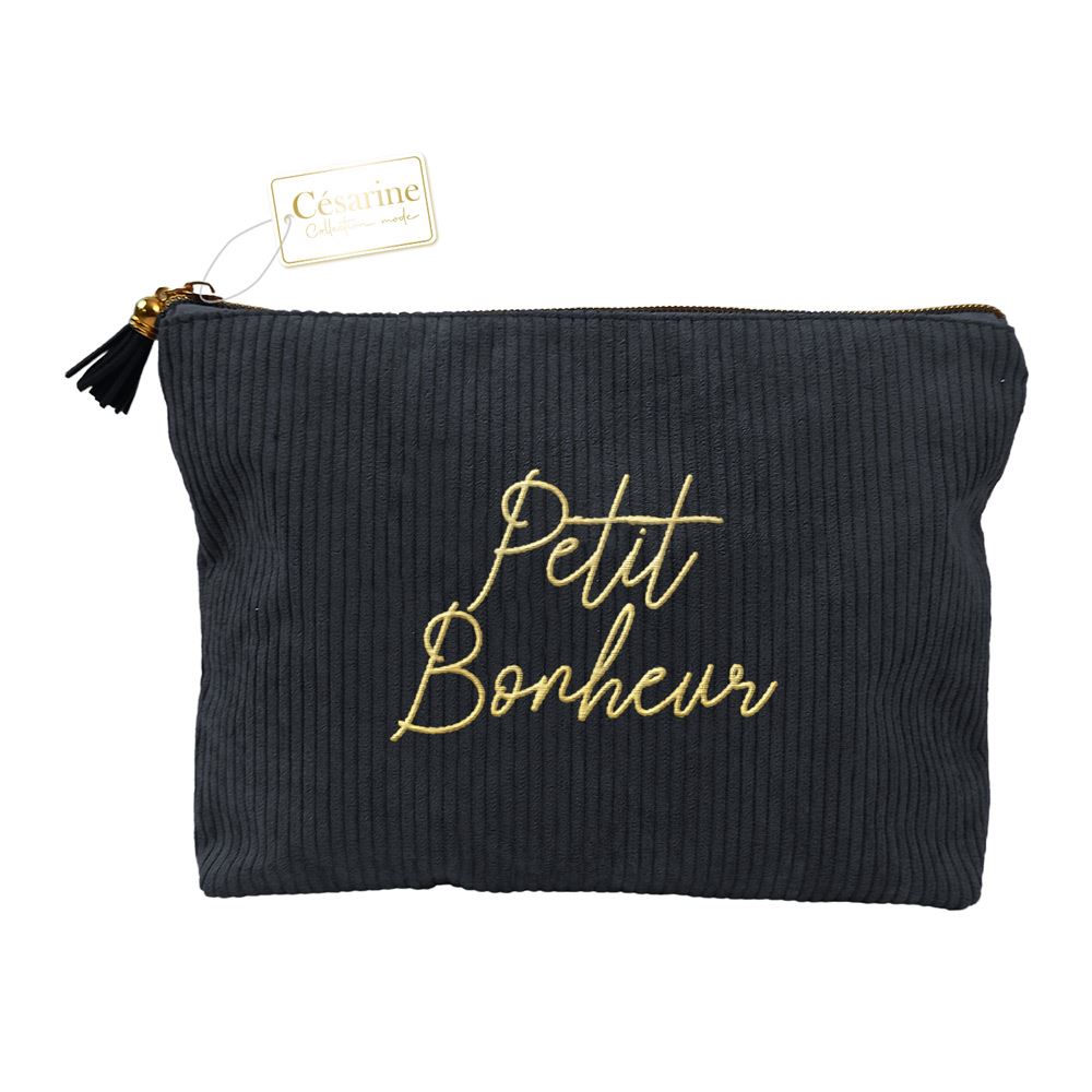 Pochette velours "Petit bonheur"