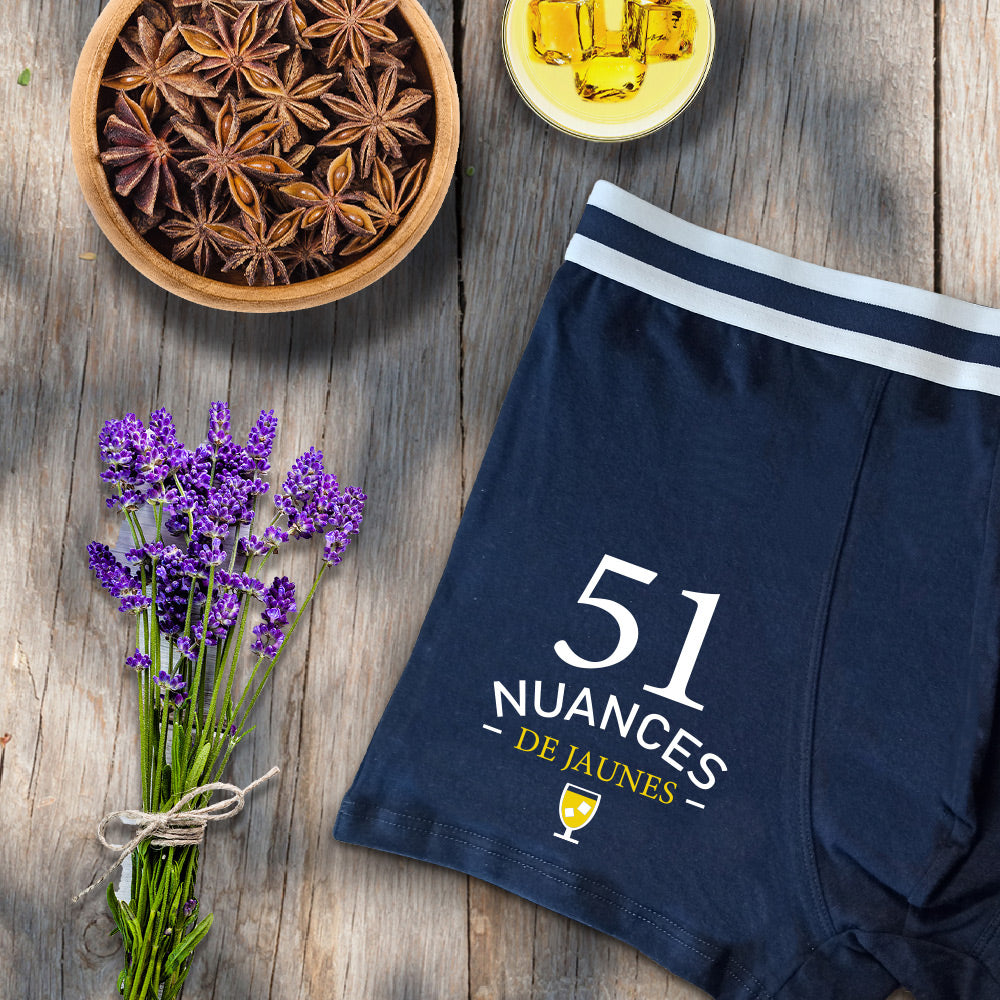 Boxer Pastis "51 nuances de jaunes"