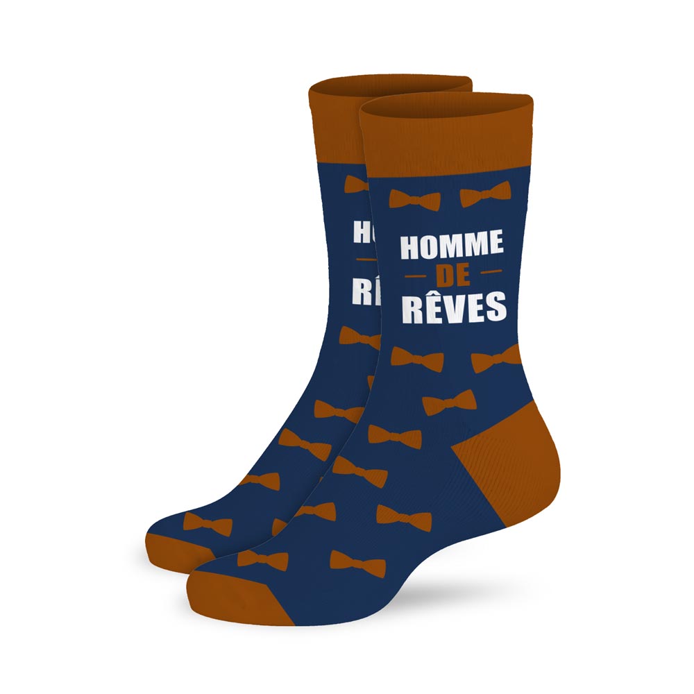 Chaussettes "Homme de rêves" / Taille unique : 39-45