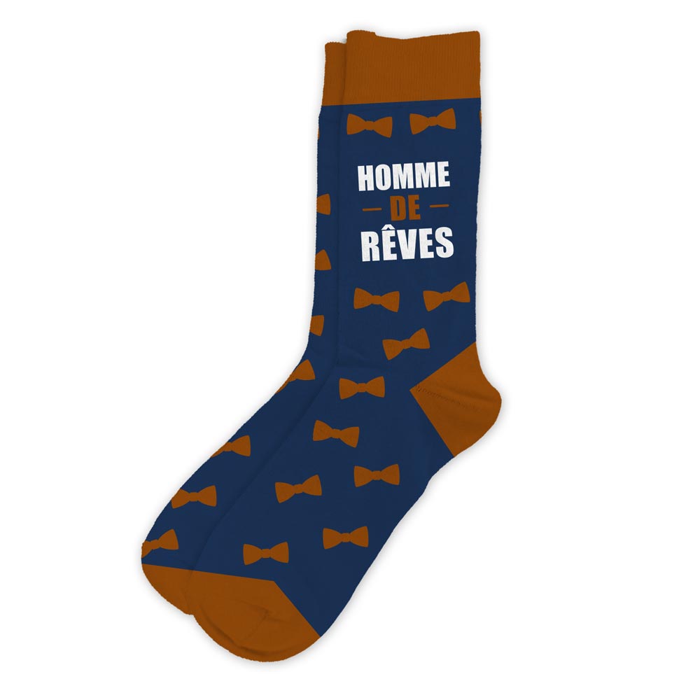 Chaussettes "Homme de rêves" / Taille unique : 39-45